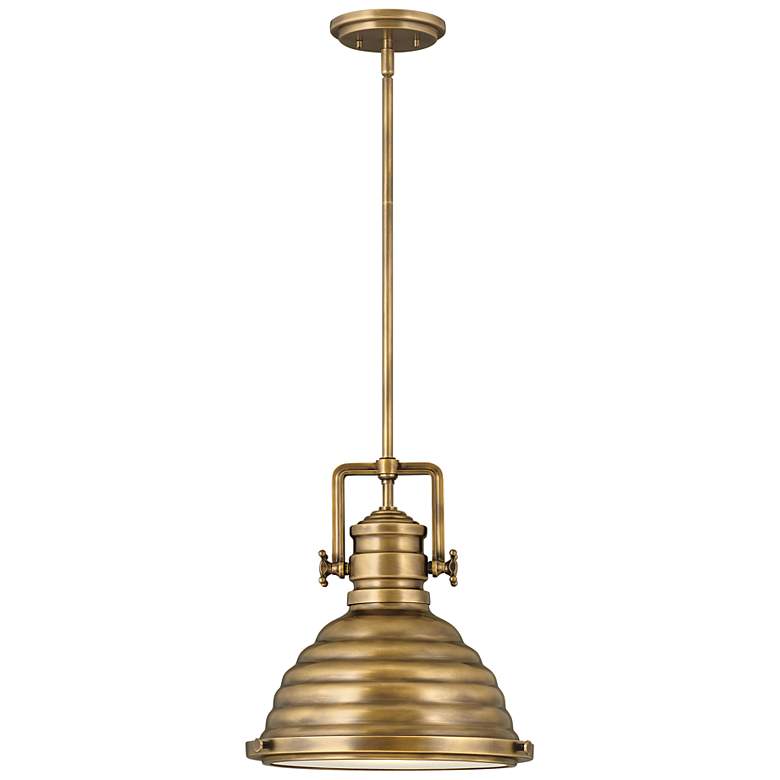 Image 2 Hinkley Keating 14 1/4" Wide Heritage Brass Pendant Light more views