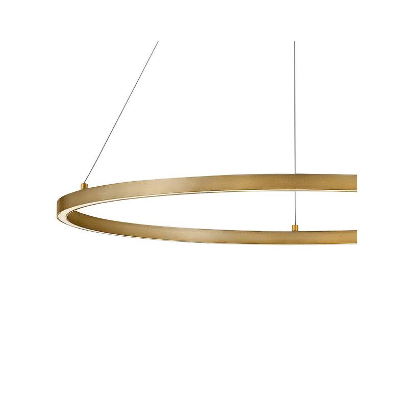 Image 2 Hinkley Kenna 33"W Lacquered Brass LED Ring Pendant Light more views