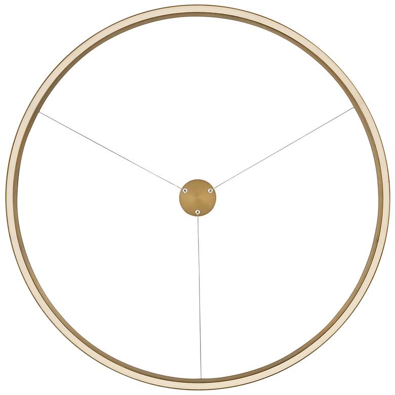 Image 4 Hinkley Kenna 33"W Lacquered Brass LED Ring Pendant Light more views