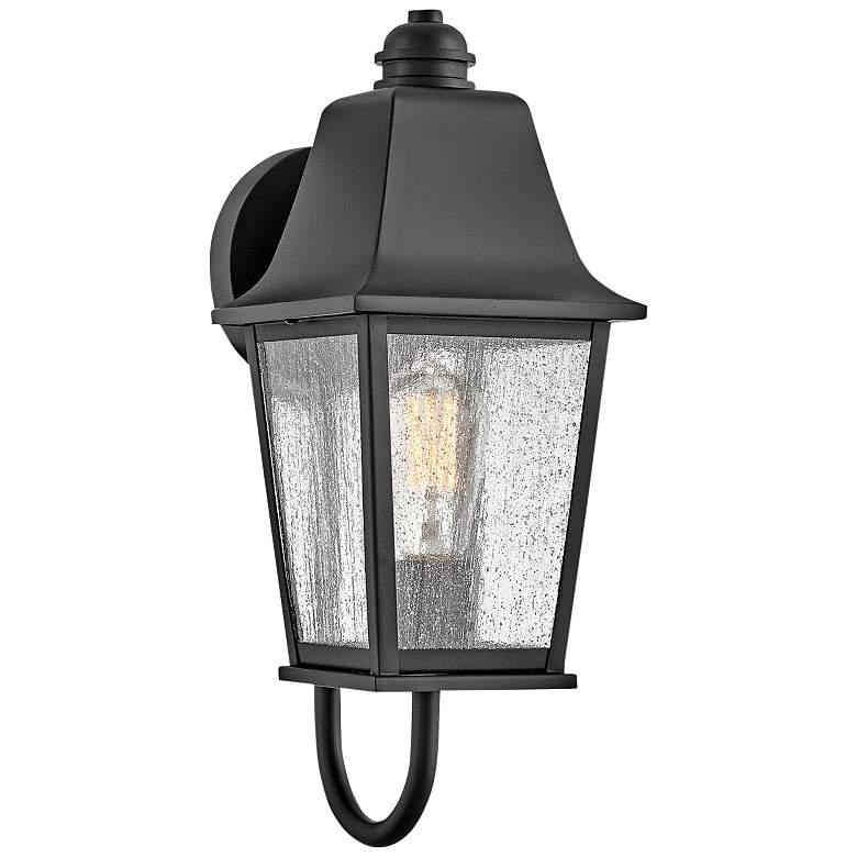 Image 1 Hinkley Kingston 17" High Traditional Black Finish Outdoor Wall Light