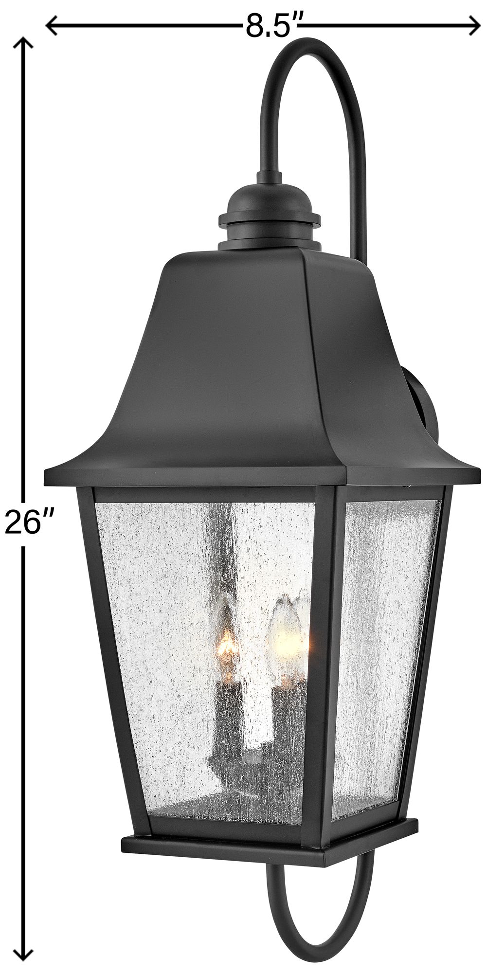 Hinkley Kingston 26" High Black 2-Light Outdoor Wall Lantern