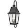 Hinkley Kingston 30" High Black 3-Light Outdoor Wall Light