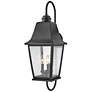 2_Hinkley Kingston 30" High Black 3-Light Outdoor Wall Light more views