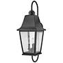 4_Hinkley Kingston 30" High Black 3-Light Outdoor Wall Light more views