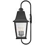 5_Hinkley Kingston 30" High Black 3-Light Outdoor Wall Light more views
