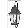 Hinkley Kingston 30" High Black 3-Light Outdoor Wall Light