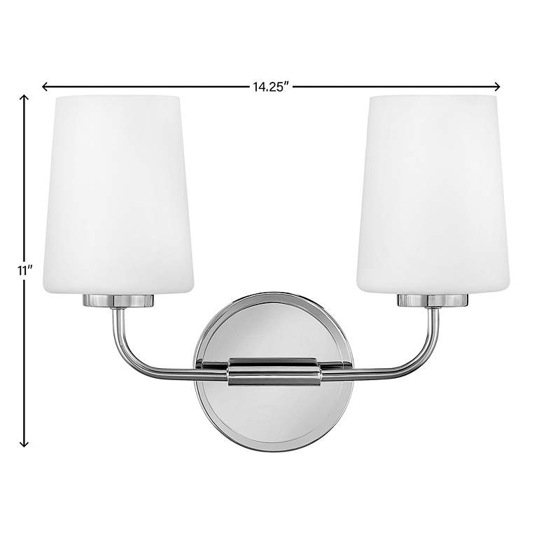 Image 5 Hinkley Kline 11" High Chrome 2-Light Wall Sconce more views