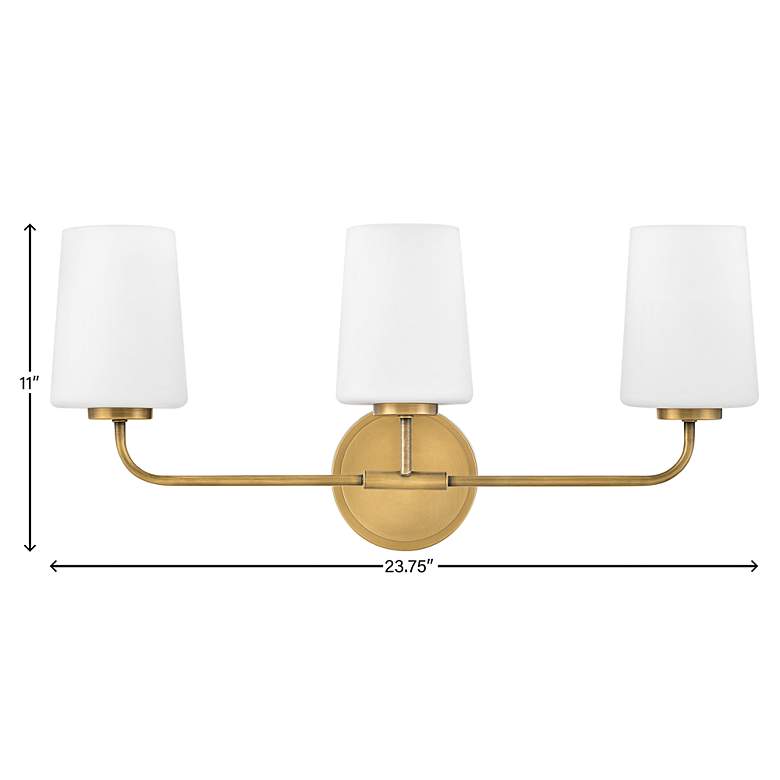 Image 5 Hinkley Kline 23 3/4" Wide Heritage Brass 3-Light Vanity Bath Light more views