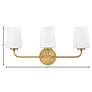 5_Hinkley Kline 23 3/4" Wide Heritage Brass 3-Light Vanity Bath Light more views