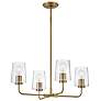 1_Hinkley Kline 25" Wide Lacquered Brass 4-Light Chandelier