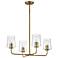 Hinkley Kline 25" Wide Lacquered Brass 4-Light Chandelier