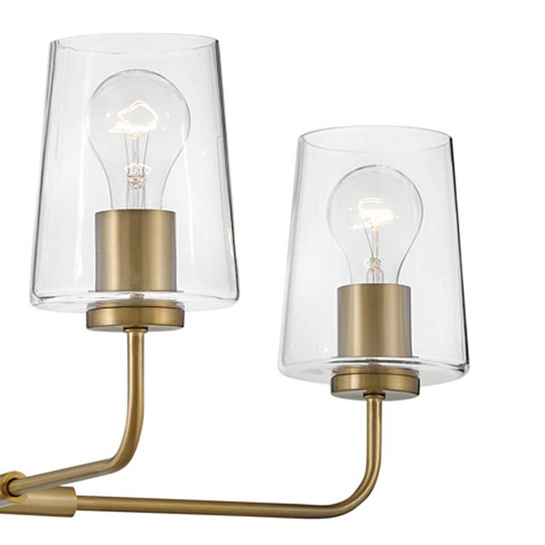 Image 3 Hinkley Kline 25" Wide Lacquered Brass 4-Light Chandelier more views