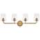 Hinkley Kline 33" Wide Heritage Brass Four Light Bath Vanity Fixture