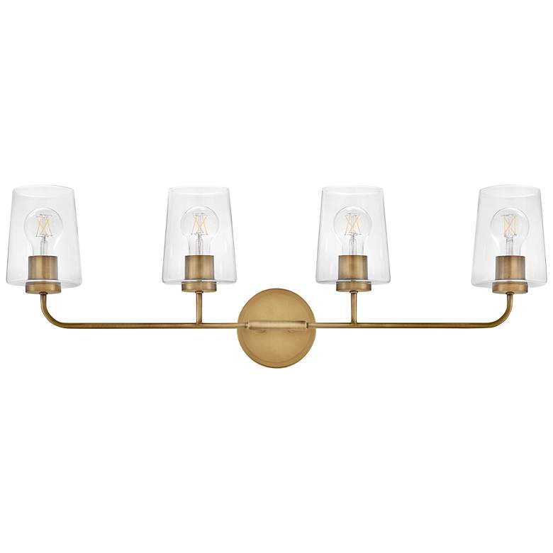 Image 2 Hinkley Kline 33" Wide Heritage Brass Four Light Bath Vanity Fixture more views