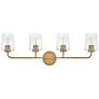 2_Hinkley Kline 33" Wide Heritage Brass Four Light Bath Vanity Fixture more views