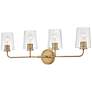 3_Hinkley Kline 33" Wide Heritage Brass Four Light Bath Vanity Fixture more views