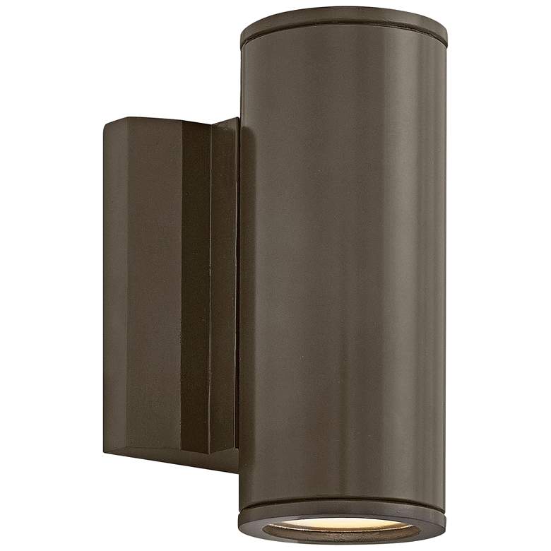 Image 1 Hinkley Kore 7 1/2 inch High Bronze Round LED Outdoor Wall Light