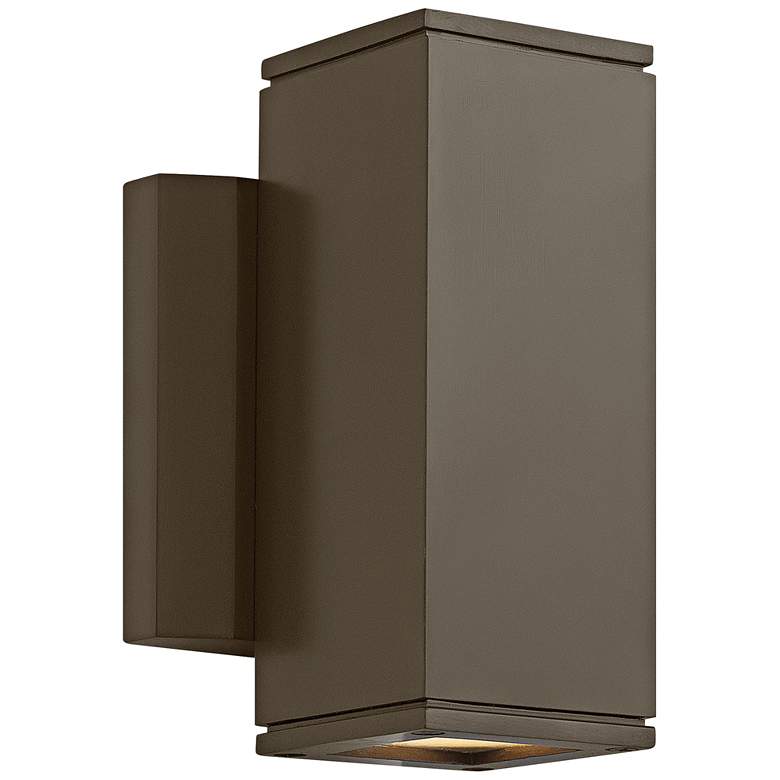 Image 1 Hinkley Kore 7 1/2 inchH Bronze Square LED Outdoor Wall Light