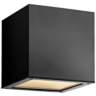 Hinkley Kube 6" High Satin Black 2-LED Outdoor Wall Light