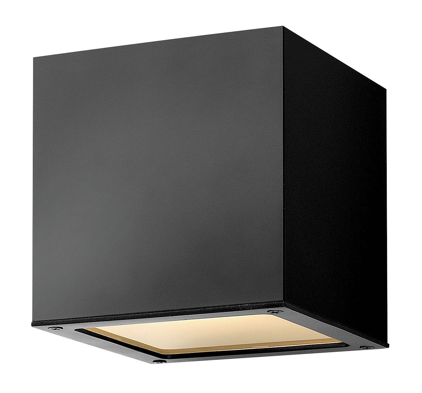 Image 2 Hinkley Kube 6" High Satin Black 2-LED Outdoor Wall Light more views