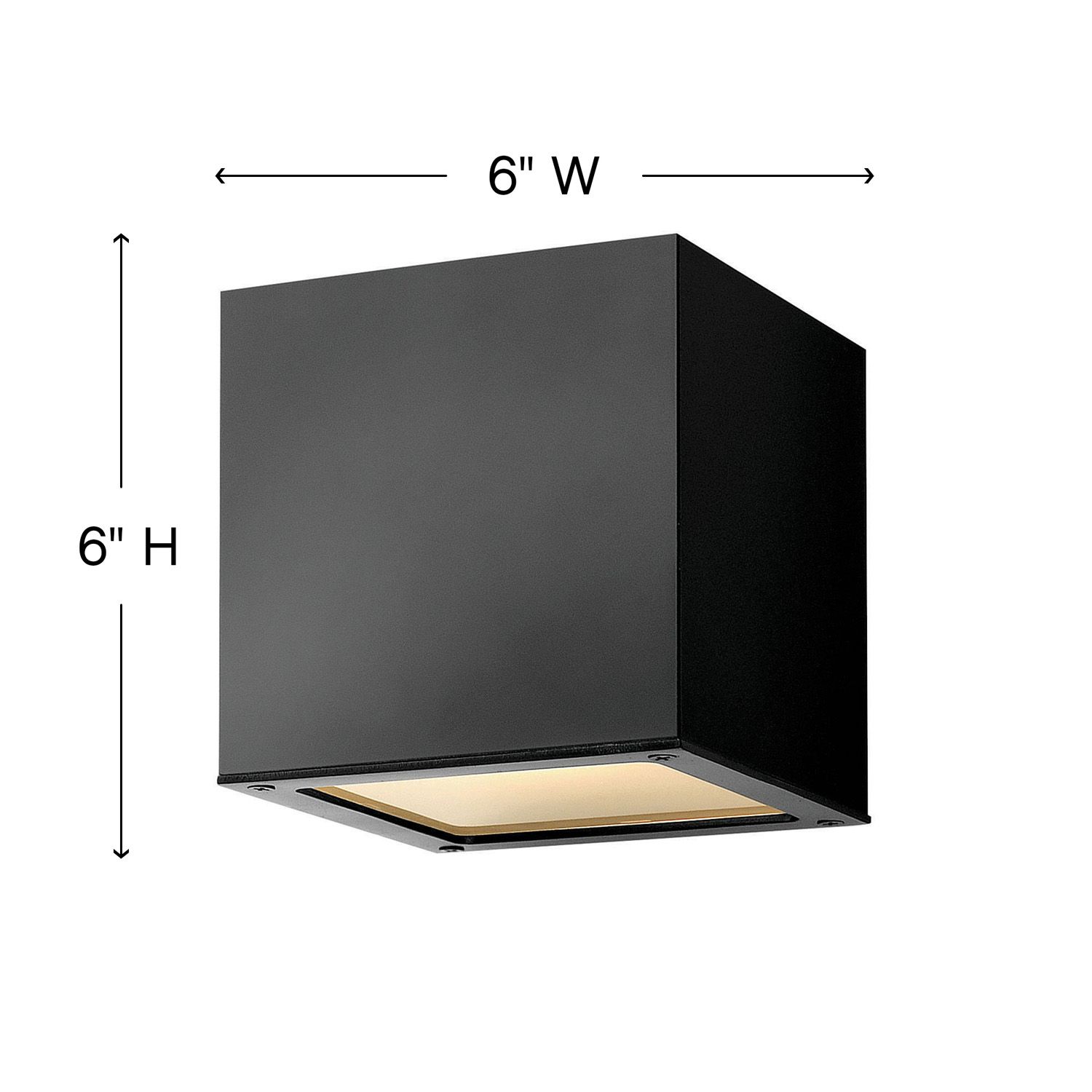 Image 3 Hinkley Kube 6" High Satin Black 2-LED Outdoor Wall Light more views