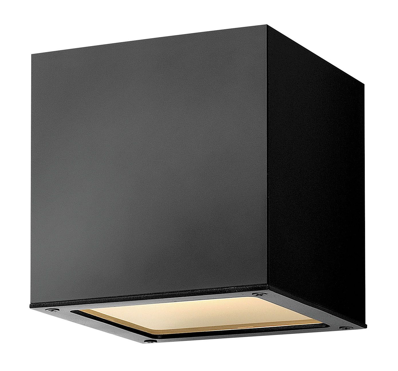 Image 2 Hinkley Kube 6"H Satin Black Square LED Outdoor Wall Light more views