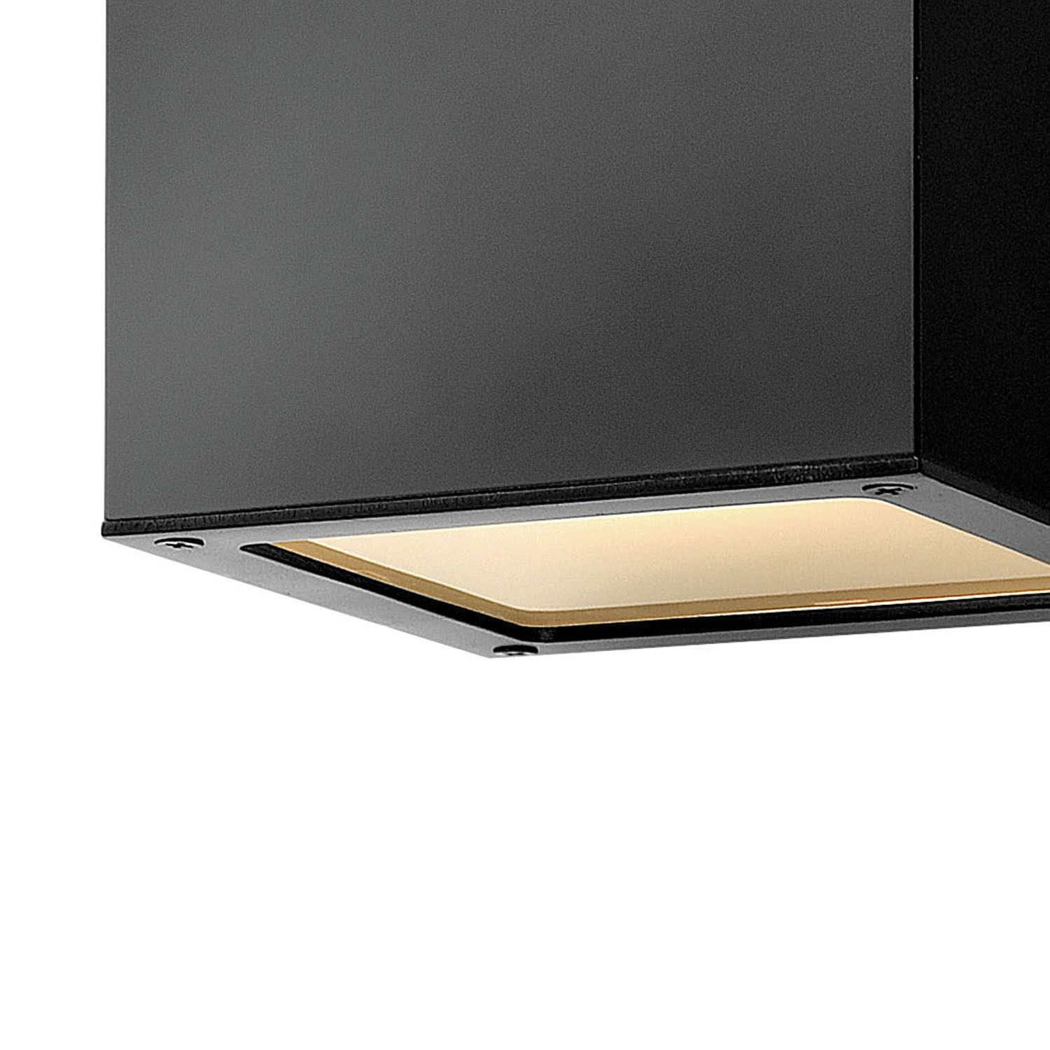 Image 3 Hinkley Kube 6"H Satin Black Square LED Outdoor Wall Light more views