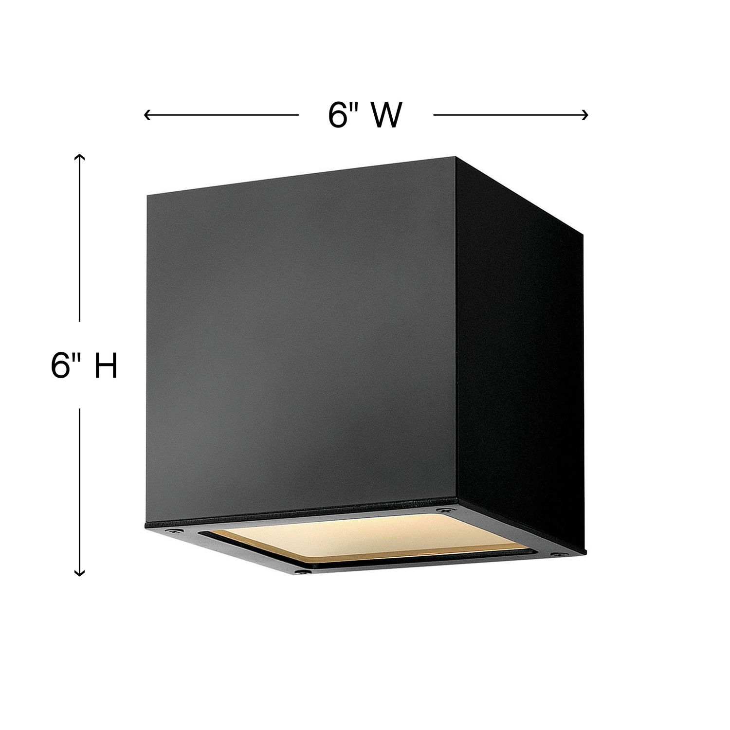 Image 4 Hinkley Kube 6"H Satin Black Square LED Outdoor Wall Light more views