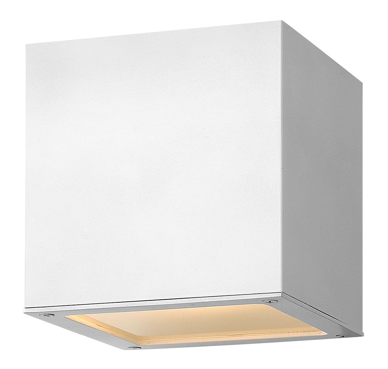 Image 2 Hinkley Kube 6"H Satin White Square LED Outdoor Wall Light more views