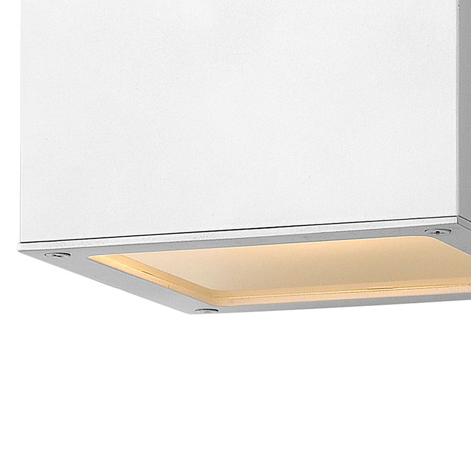 Image 3 Hinkley Kube 6"H Satin White Square LED Outdoor Wall Light more views