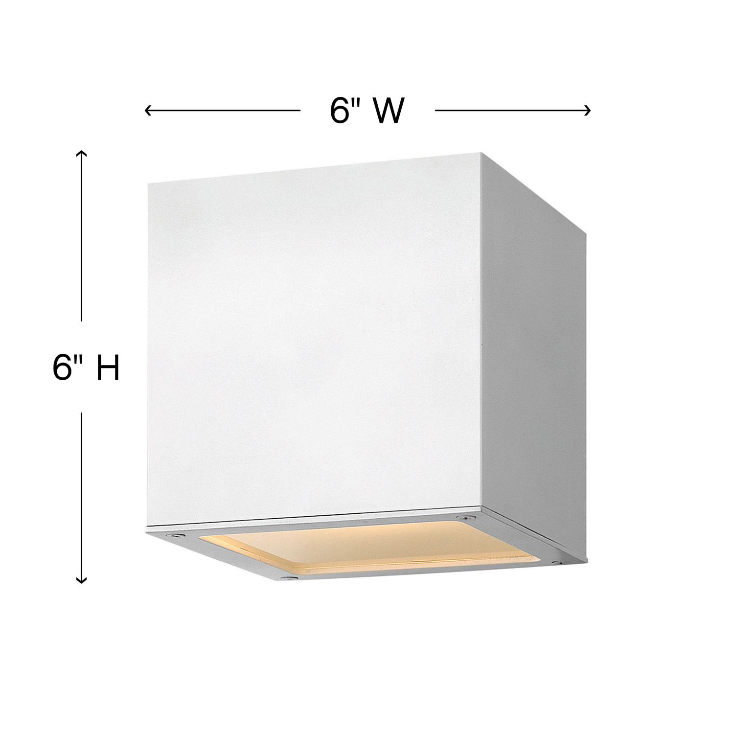 Image 4 Hinkley Kube 6"H Satin White Square LED Outdoor Wall Light more views
