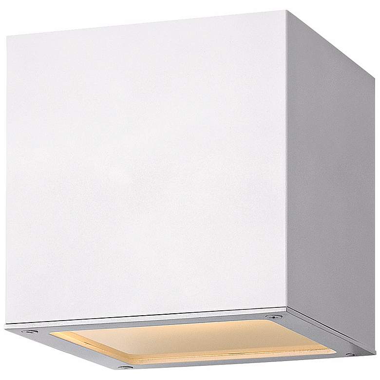 Image 1 Hinkley Kube Downlight 6 inch High White Wall Light