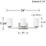 3_Hinkley Kyra 24" Wide Modern Brushed Nickel 3-Light Bath Light more views
