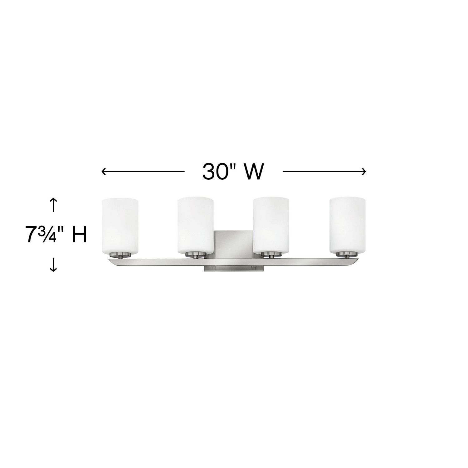 Image 5 Hinkley Kyra 30" Wide Brushed Nickel 4-Light Bath Light more views