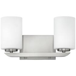 Hinkley Kyra 7 3/4&quot; High Brushed Nickel 2-Light Wall Sconce
