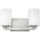 Hinkley Kyra 7 3/4" High Brushed Nickel Modern 2-Light Wall Sconce