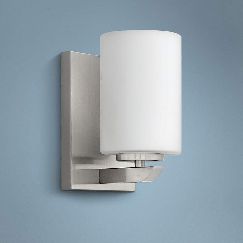 Image 1 Hinkley Kyra 7 3/4" High Brushed Nickel Wall Sconce