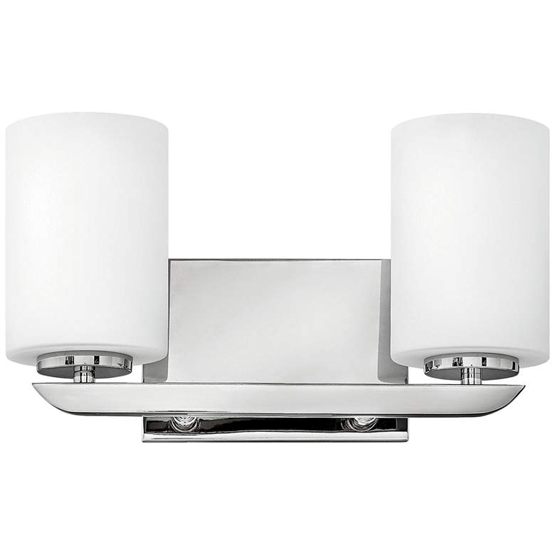 Image 2 Hinkley Kyra 7 3/4 inchH Polished Nickel 2-Light Wall Sconce