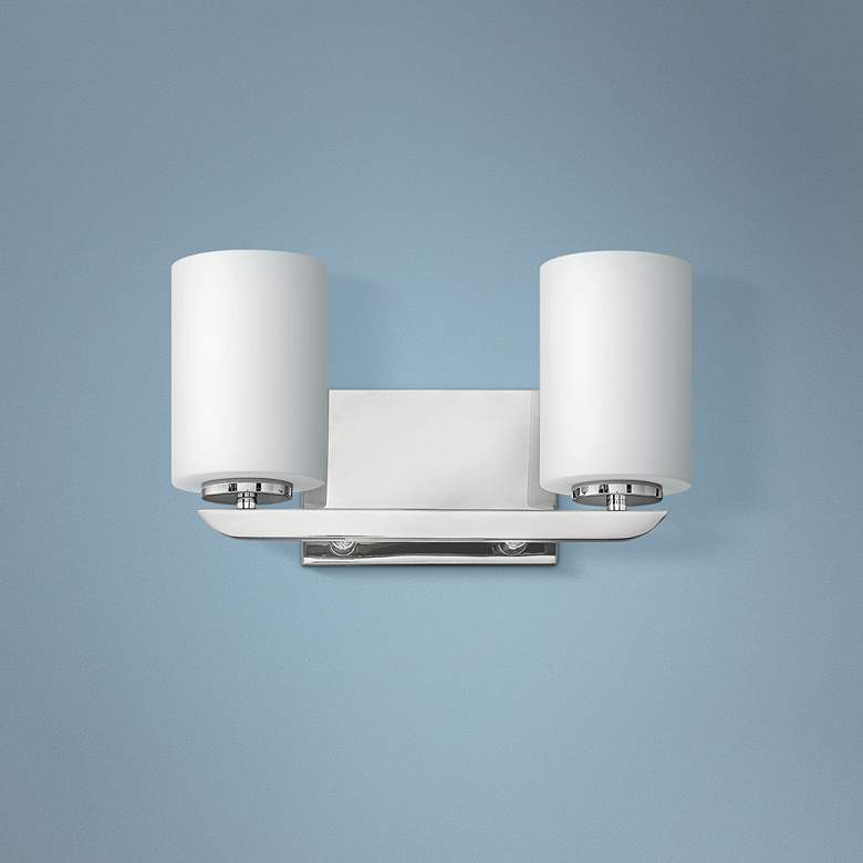 Image 1 Hinkley Kyra 7 3/4"H Polished Nickel 2-Light Wall Sconce