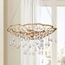 1_Hinkley Laguna 26" Wide Glass and Burnished Gold Net Pendant Light