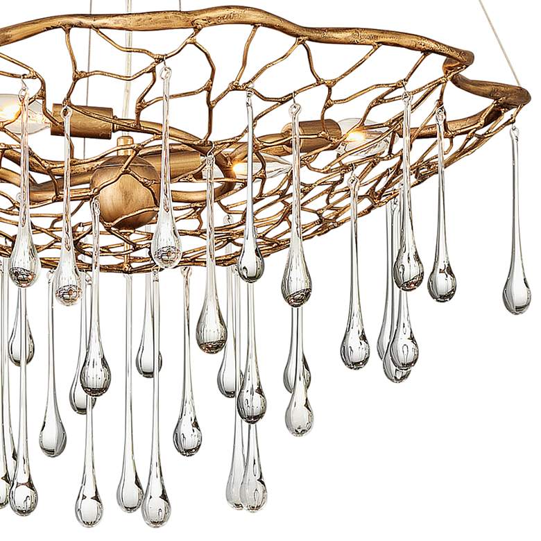 Image 3 Hinkley Laguna 26" Wide Glass and Burnished Gold Net Pendant Light more views