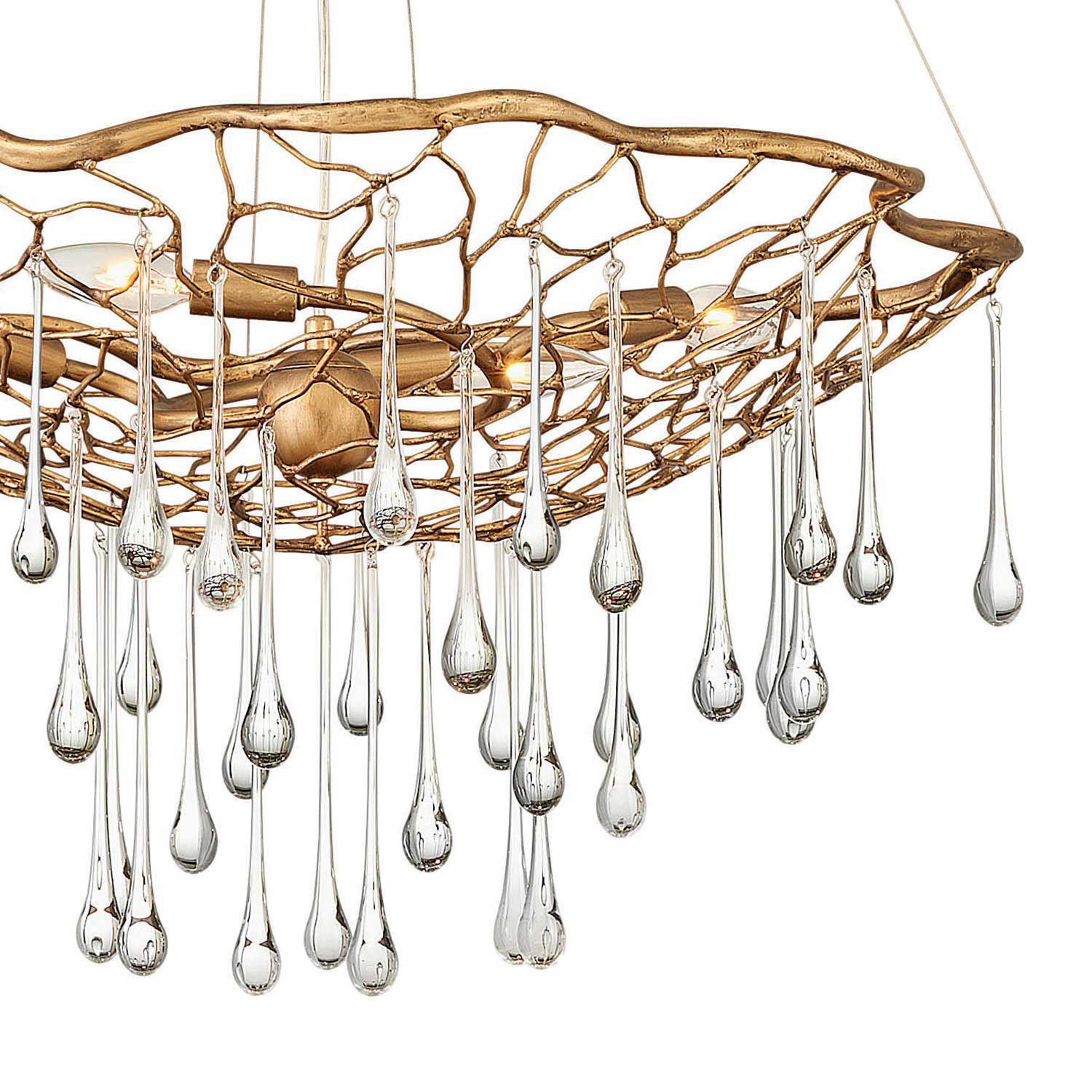 Image 6 Hinkley Laguna 26" Wide Glass and Burnished Gold Net Pendant Light more views