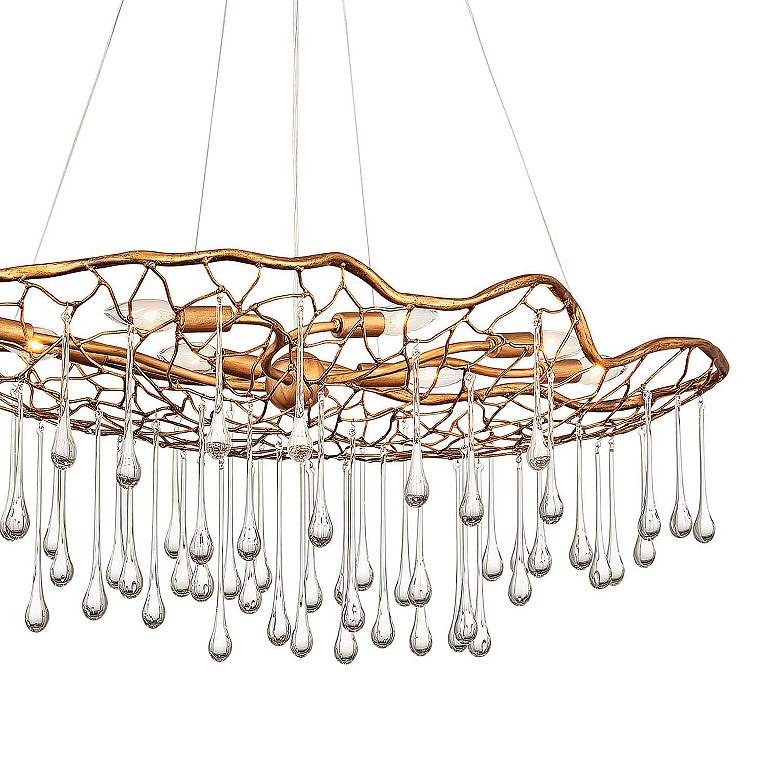 Image 3 Hinkley Laguna 42"W Brushed Gold 8-Light Linear Chandelier more views