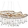 3_Hinkley Laguna 42"W Brushed Gold 8-Light Linear Chandelier more views