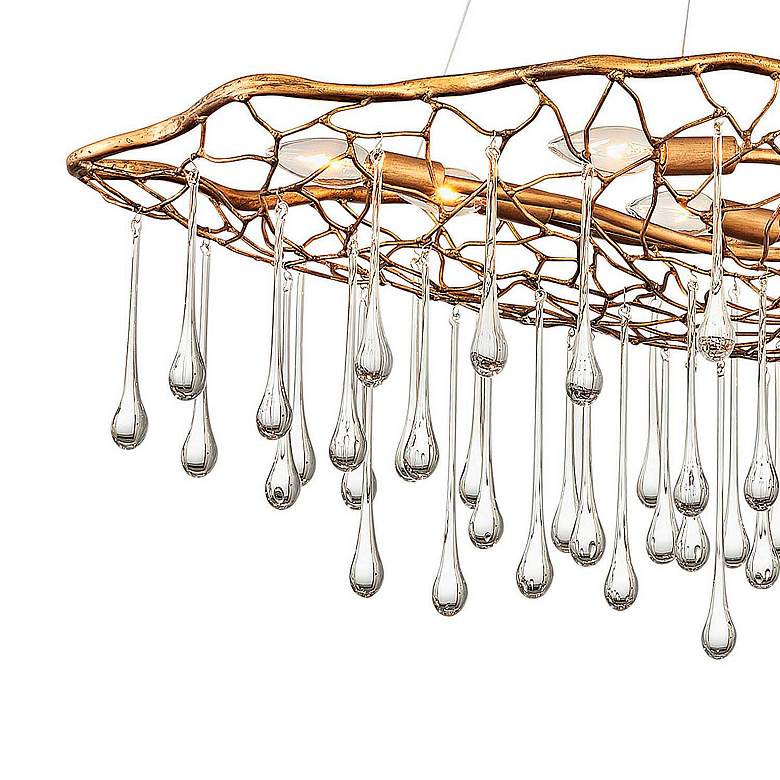 Image 6 Hinkley Laguna 42"W Brushed Gold 8-Light Linear Chandelier more views