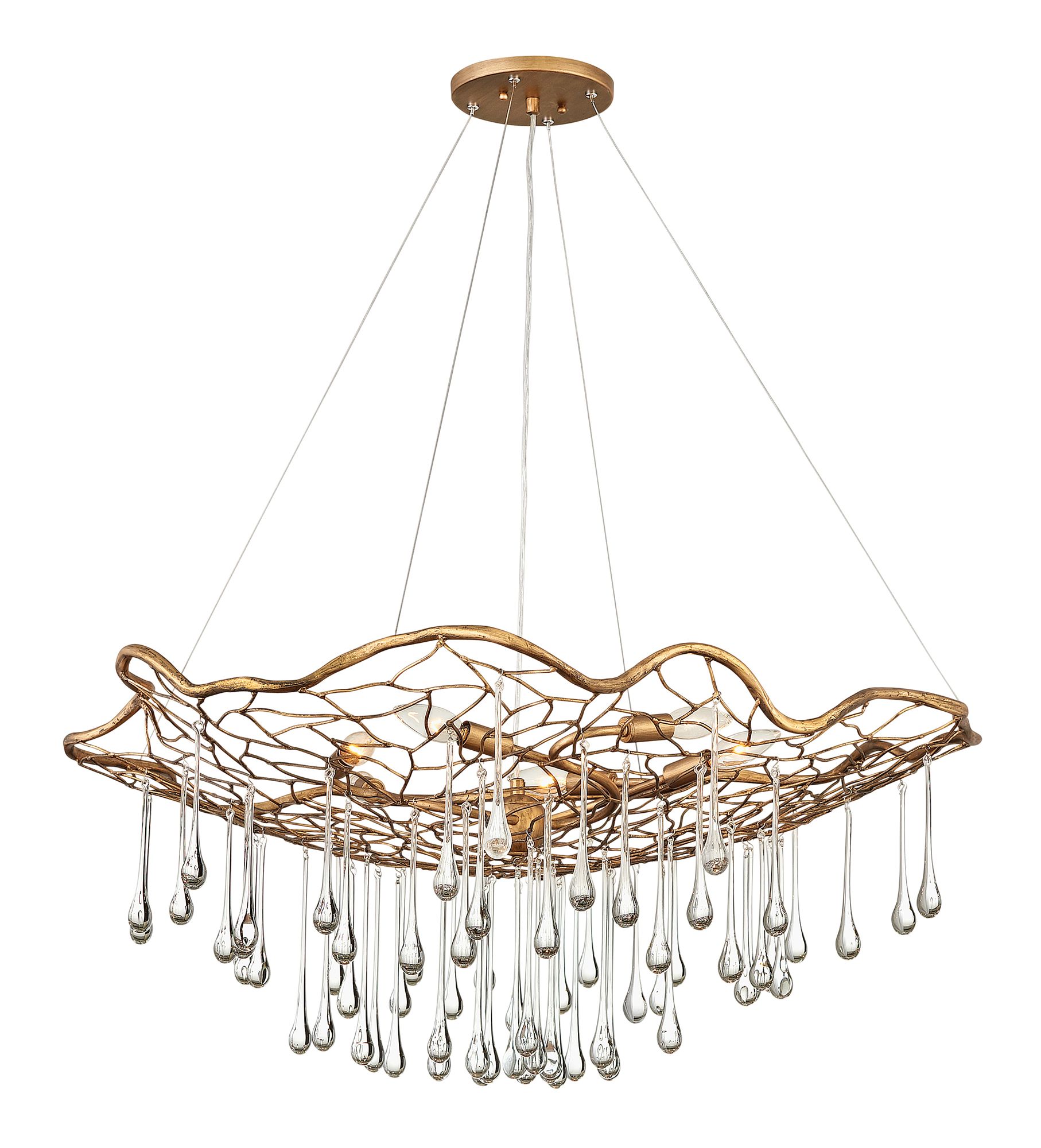 Image 3 Hinkley Laguna Large Single Tier Chandelier 36" Burnished Gold more views