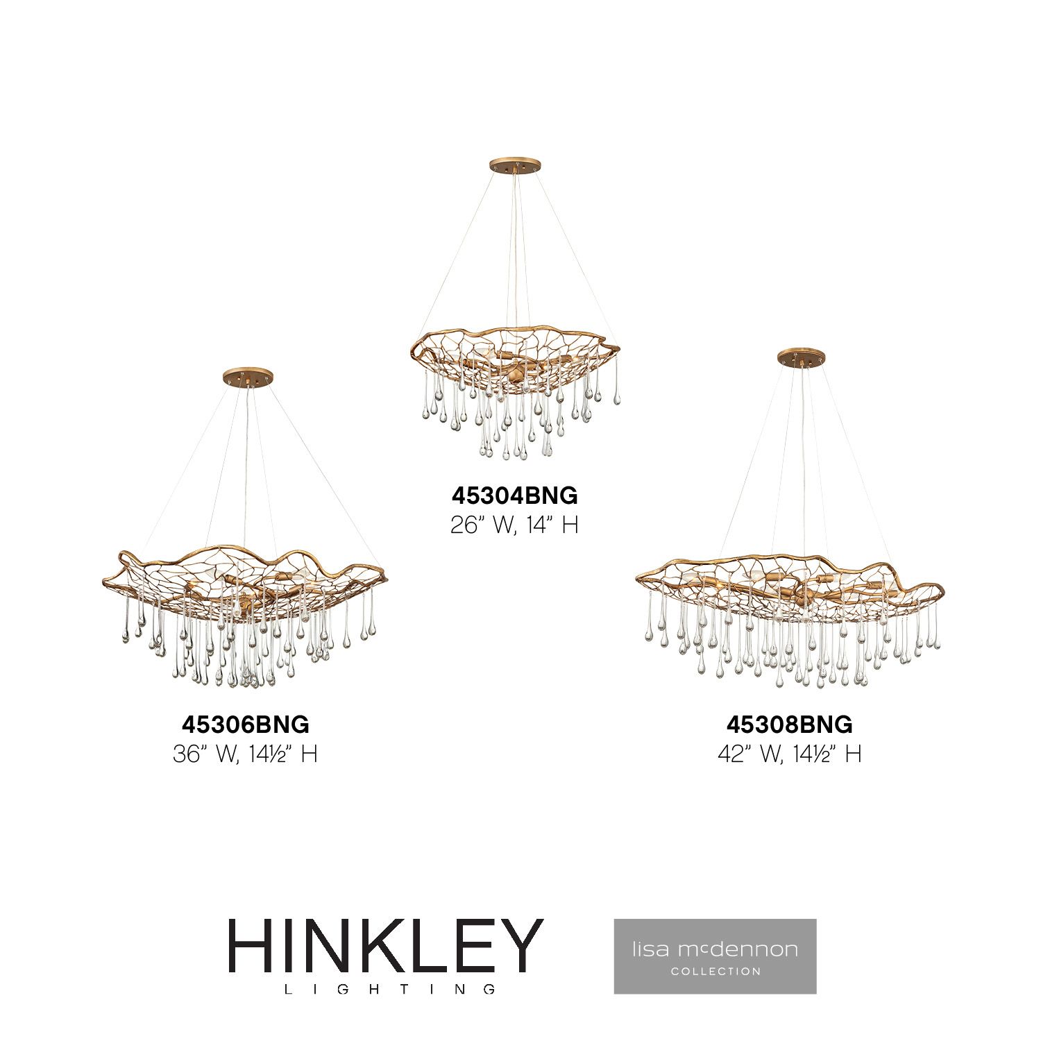 Image 7 Hinkley Laguna Large Single Tier Chandelier 36" Burnished Gold more views