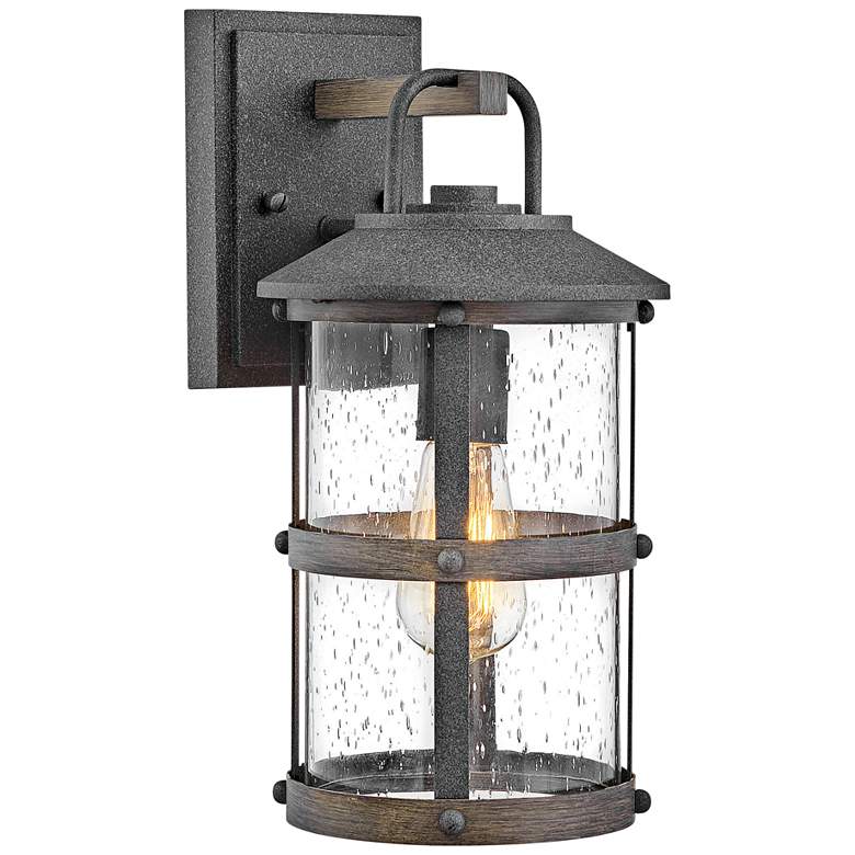 Image 2 Hinkley Lakehouse 14 1/2 inch High Aged Zinc Outdoor Wall Light