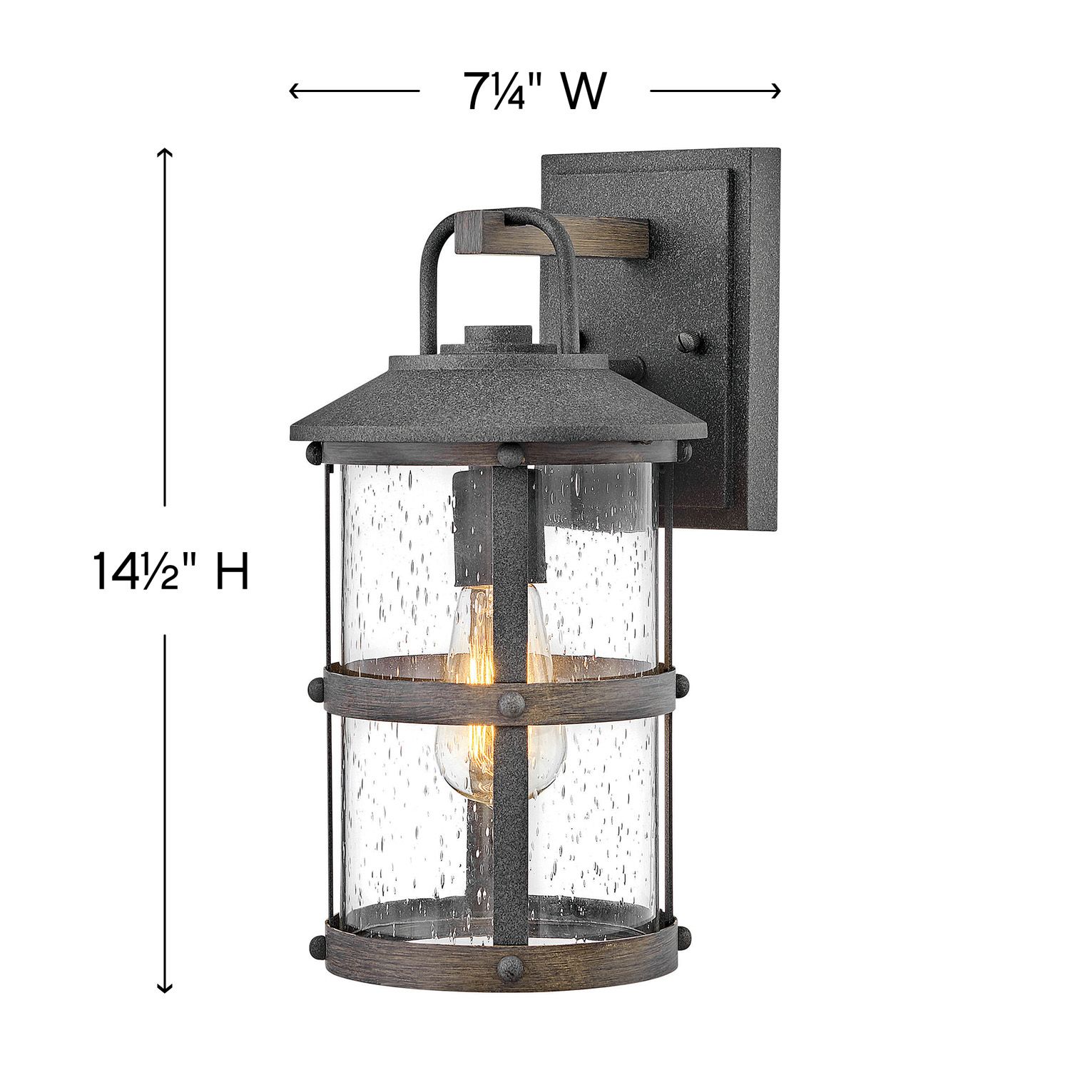 Image 5 Hinkley Lakehouse 14 1/2" High Aged Zinc Outdoor Wall Light more views