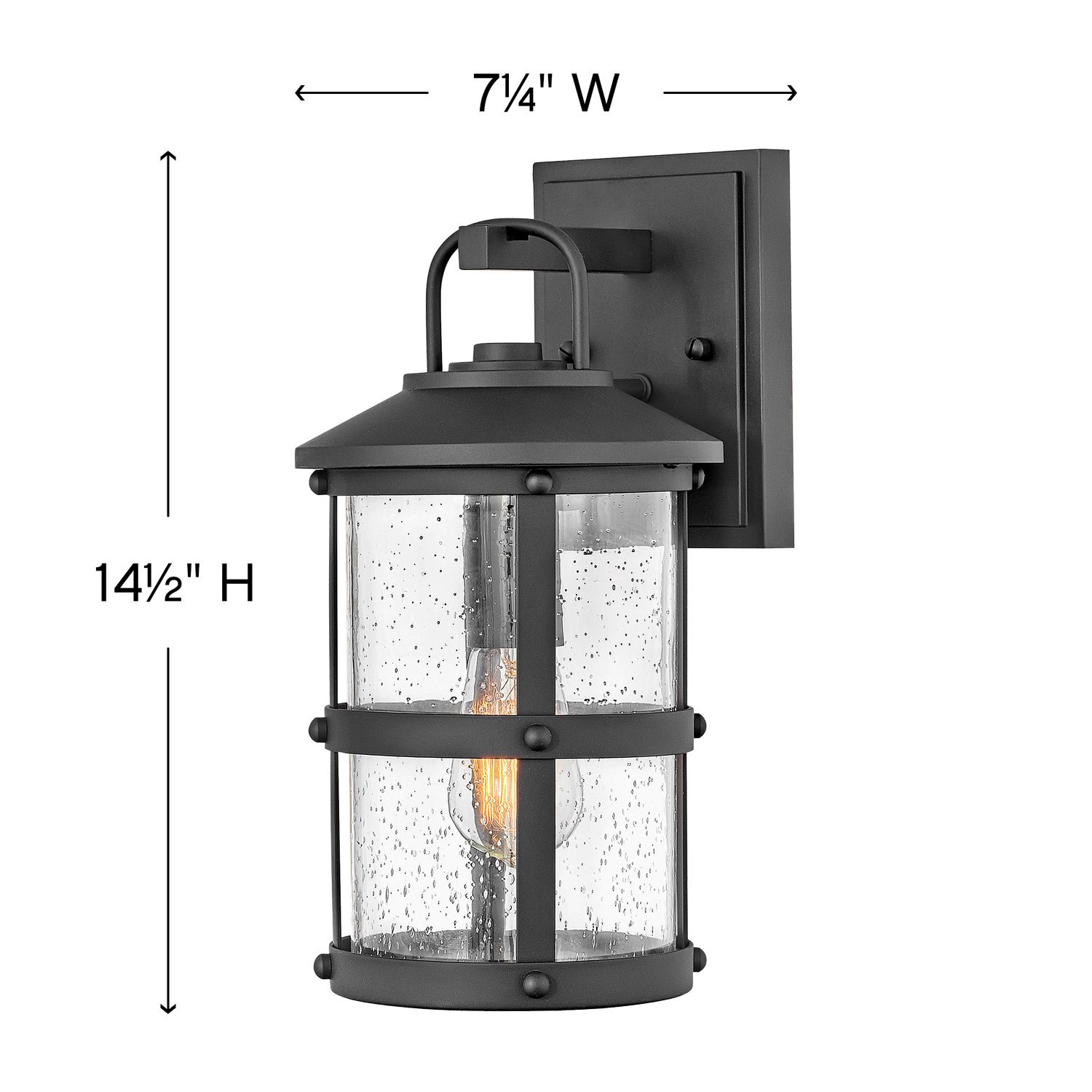 Image 5 Hinkley Lakehouse 14 1/2" High Black Outdoor Wall Light more views